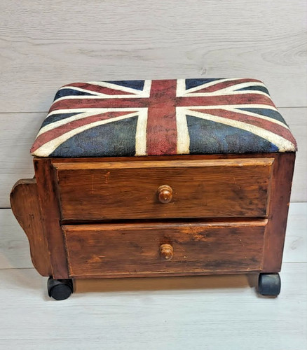 Union jack storage footstool - union,