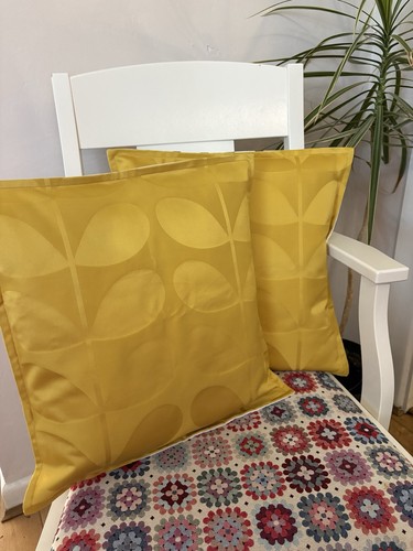 Handmade ochre cushion - handmade,