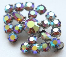 Vintage Multicolor Rhinestone Brooch Pin 5.1 gram