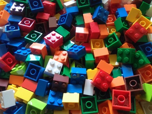100 2x2 lego bricks mixed - ,