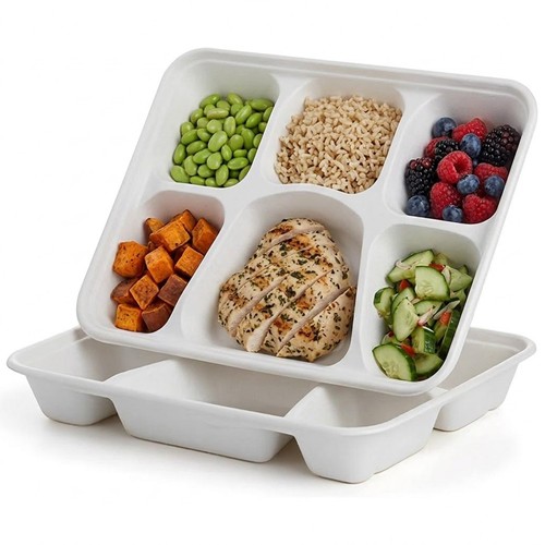 Compartment white bagasse - compartment,