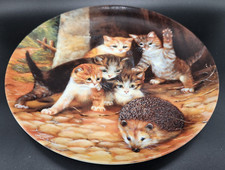 S.6 Seltmann Weiden * adventure on velvet paws * friend or enemy wall plate 1991