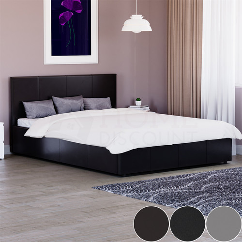 Faux leather bed - faux,
