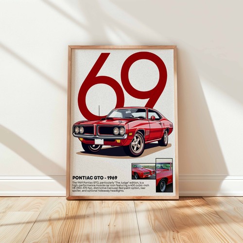 Pontiac gto 1969 - red, muscle