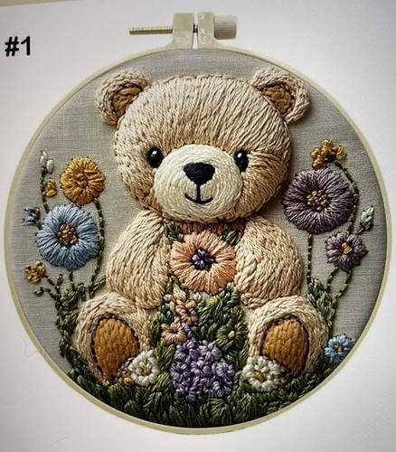 Embroidery kit teddy bear - -,
