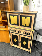 Upcycled Black & Gold Wooden Vintage Drinks Cabinet W76xD45xH125