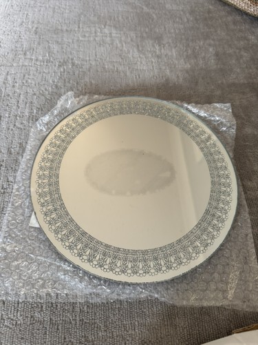 Mirror plate candle holder - plate,