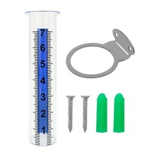 Rain Gauge, 7" Capacity Rain Gauge Outdoor Rain Gauge Kit Clear Numbers