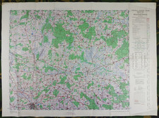 Original WW2 Allied map of GERMANY entitled BRAUNSCHWEIG (1944) Scale 1:100,000