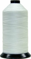 TOP QUALITY BONDED NYLON THREAD 20'S, 2500 METRES, WHITE , FREE P&P