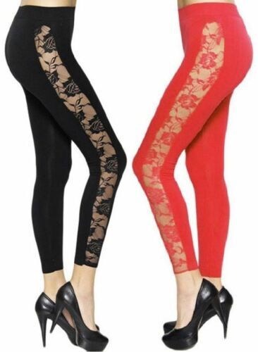 New womens lace leggings side - womens,