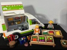 Playmobil 70134 Farmers Market Van With Accessories Preowned