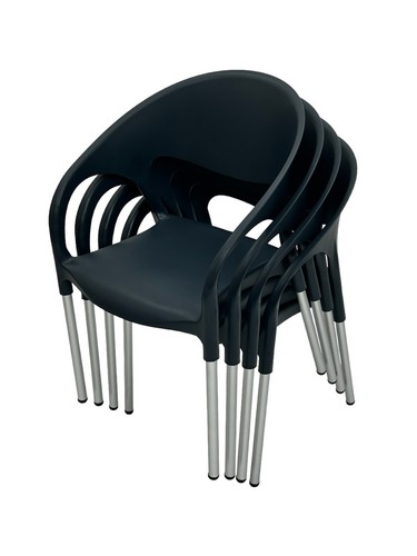 Grey plastic chairs - chairs,,
