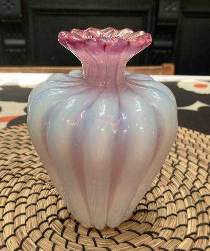 Murano glass vase opaline - glass, vase,