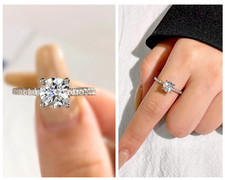 GENUINE Moissanite Ring GRA