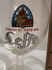 LEFFE 25 cl Beer Glass Belgian Half Pint To Rim Quality Glass Nucleated Base NEW
