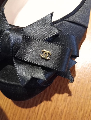 Chanel 07p black silk shoes - 07p,