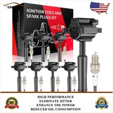 Ignition Coils & Iridium Spark Plugs Kit For Jaguar XKR 1999 2000 2001 2002