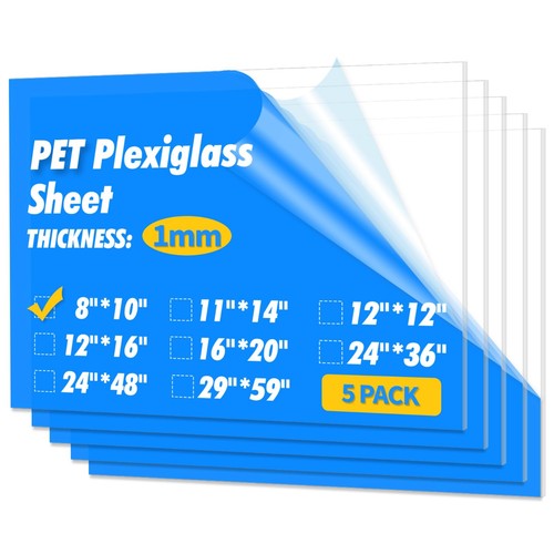 Pack pet plastic sheets 8x10 - plastic,