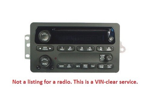 Radio vin clear unlock - radio,