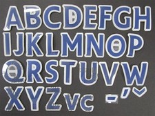 2007 - 2013 OFFICIAL SPORTING ID LEXTRA NAVY PLAYER SIZE SHIRT LETTERS 53MM