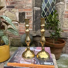 Pair brass candlestick - candlestick,