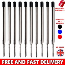 10 x Ballpoint Pen Refills Parker Cross Compatible Ink Refills BLACK/BLUE/RED