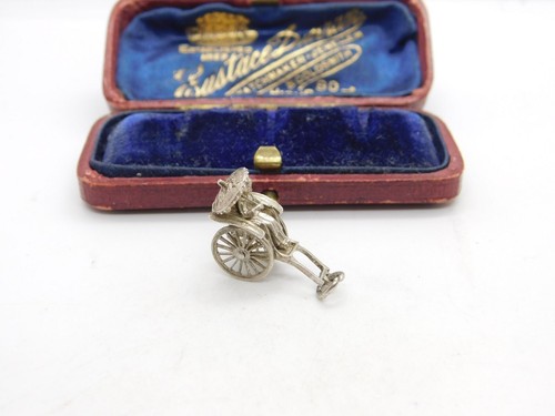 Sterling silver cycle - sterling, rickshaw