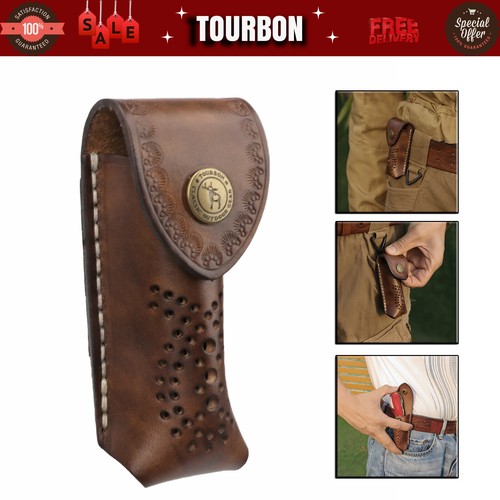 Tourbon leather pocket knife - tourbon,