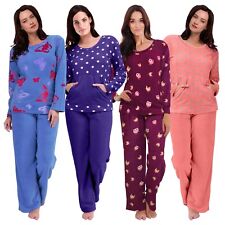 Womens Soft Warm Fleece Pyjama