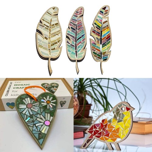 Bright feather diy mosaic kit - feather,