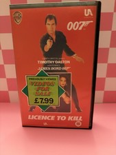 Licence To Kill Big Box Ex Rental VHS Video James Bond 007 WB 