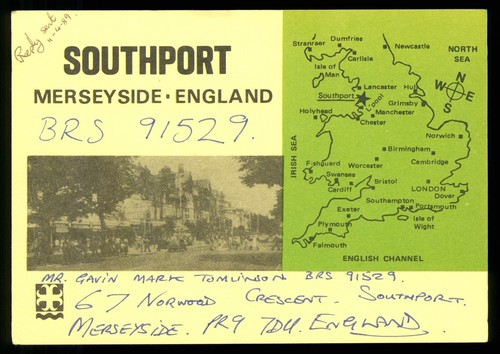 Qsl card radio uk brs91529 - qsl,