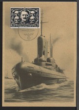 ✔️ GERMANY 3. Reich WWII FELDPOST U-Boot Submarine FAKE FORGERY POSTCARD