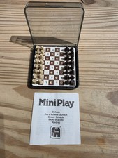 Vintage Jumbo Mini Play Chess Set, 80s With Original Instructions & Plastic Case