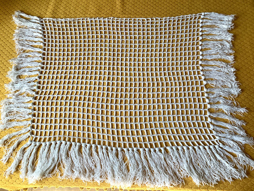 Vintage french fringed hand - french,
