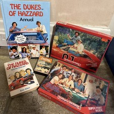 RARE SEALED PIECES Dukes Of Hazzard Puzzles And Book Bundle 1980s Vintage