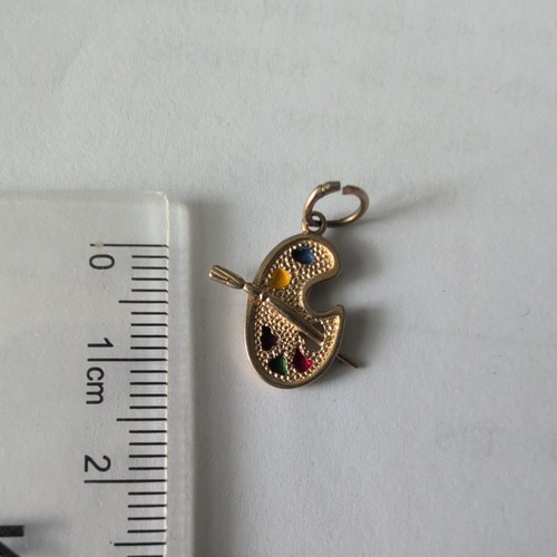 9ct gold charm palette - charm, /