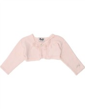 DOLCE & GABBANA Baby Girls Bolero Cardigan Sweater 6-9 Months Pink Cotton SK15