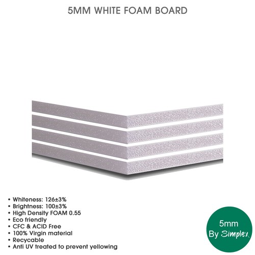 5mm white foam boards a3 - 5mm, a4,