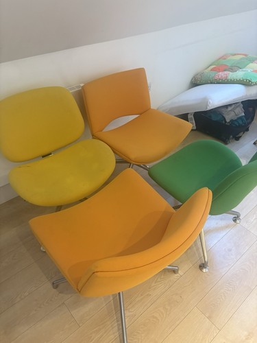 Swivel chairs orange boss - 2x,