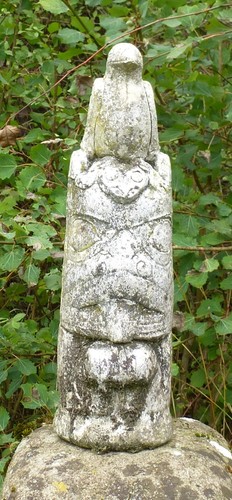 Totem pole stone - , garden