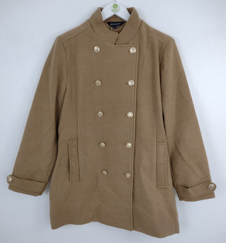 Sosandar tweed pea coat - coat, double