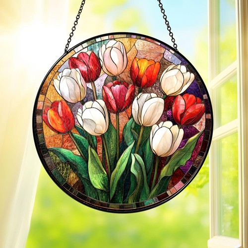 Tulip stained glass - tulip,