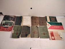 VINTAGE SINGER SEWING MACHINE INSTRUCTION BOOKS 15, 66, 99, 185, 509 & B.R.K....