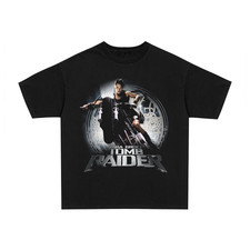 2000's Lara Croft Tomb Raider movie vintage black t-shirt