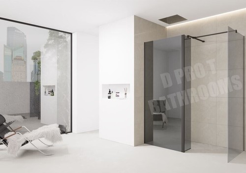 Black tint shower screen - shower,