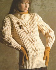 Ladies Aran Sweater Knitting
