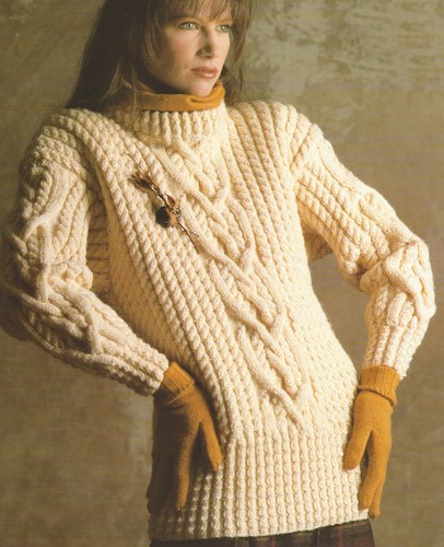 Ladies aran sweater knitting - ladies,