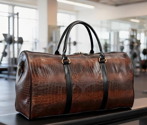 Vintage faux leather - leather, crocodile